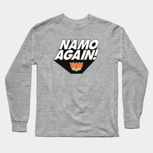 Namo Again Modiji 2019 Narendra Modi BJP Lotus T-shirt Long Sleeve T-Shirt